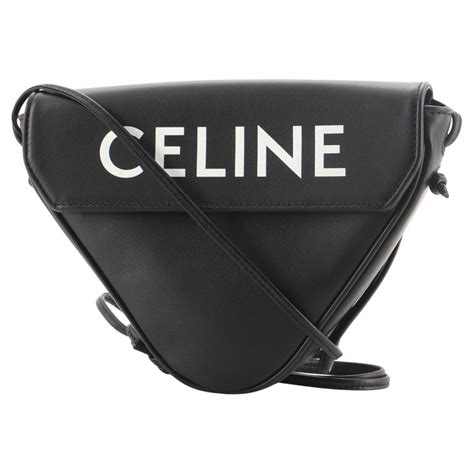 celine triangle bag black